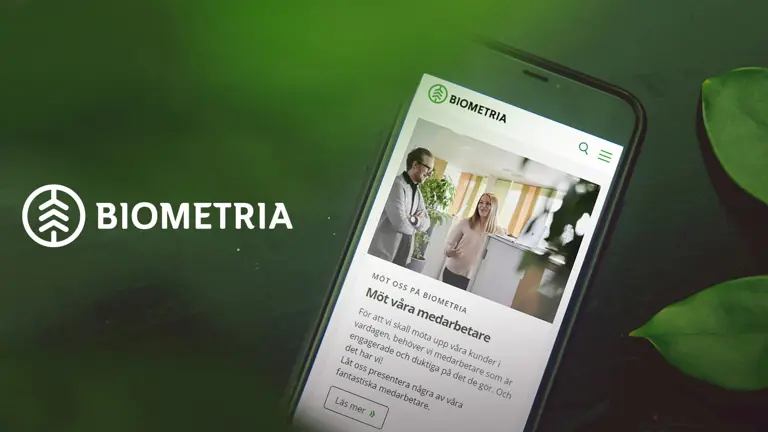 Ny, modern webbplats för Biometria